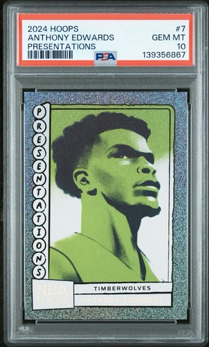 2024 Panini NBA Hoops Presentations Anthony Edwards #7 card