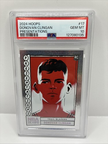 2024 Panini NBA Hoops Presentations Donovan Clingan #17 card