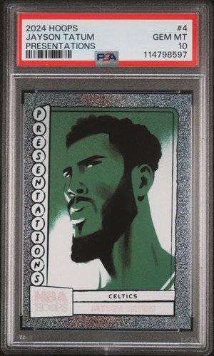 2024 Panini NBA Hoops Presentations Jayson Tatum #4 card