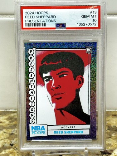 2024 Panini NBA Hoops Presentations Reed Sheppard #13 card