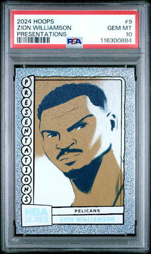 2024 Panini NBA Hoops Presentations Zion Williamson #9 card