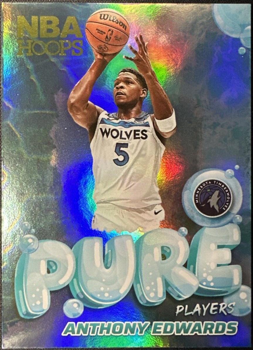 2024 Panini NBA Hoops Pure Players Anthony Edwards [Holo] #4 card