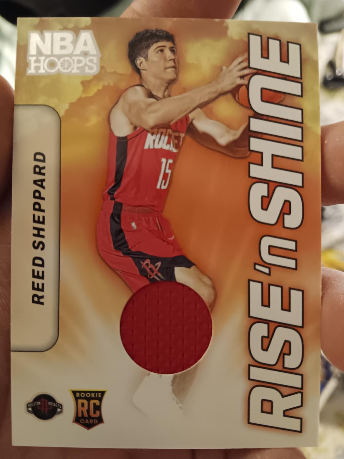 2024 Panini NBA Hoops Rise N Shine Memorabilia Reed Sheppard #RSM-RSR card
