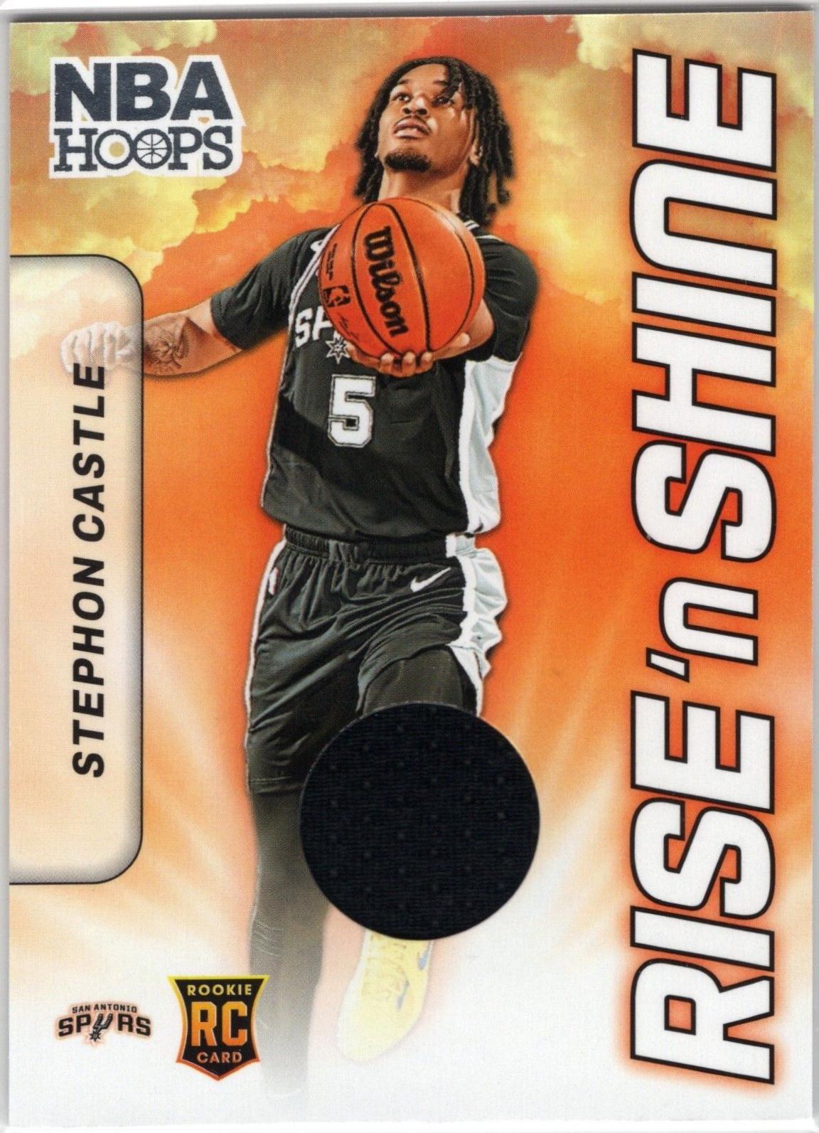 2024 Panini NBA Hoops Rise N Shine Memorabilia Stephon Castle #RSM-SCS card