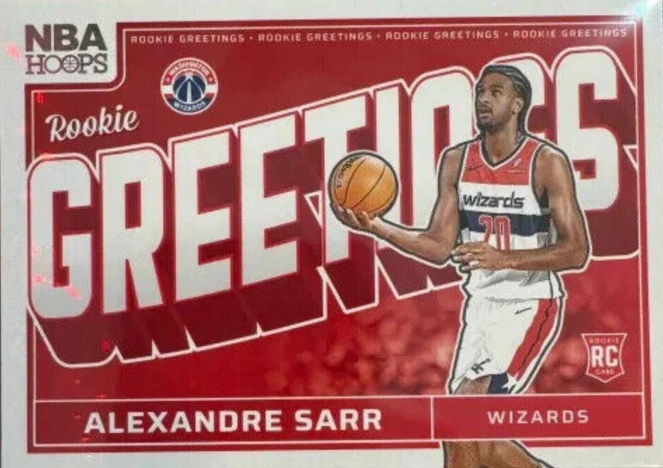 2024 Panini NBA Hoops Rookie Greetings Alexandre Sarr #17 card