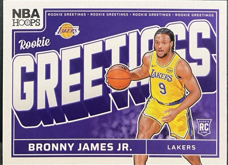 2024 Panini NBA Hoops Rookie Greetings Bronny James Jr. #6 card