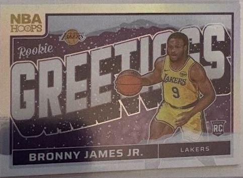 2024 Panini NBA Hoops Rookie Greetings Bronny James Jr. [Winter] #6 card