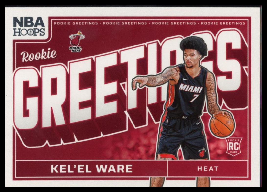 2024 Panini NBA Hoops Rookie Greetings Kel'el Ware #2 card