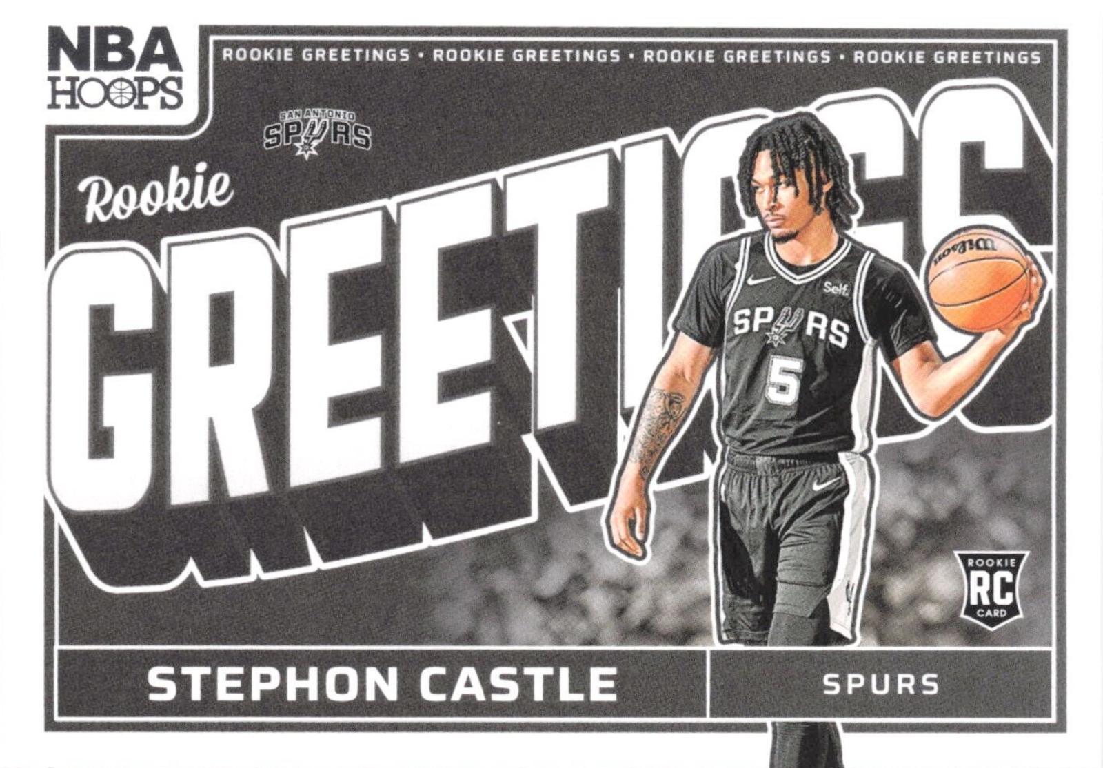 2024 Panini NBA Hoops Rookie Greetings Stephon Castle #13 card