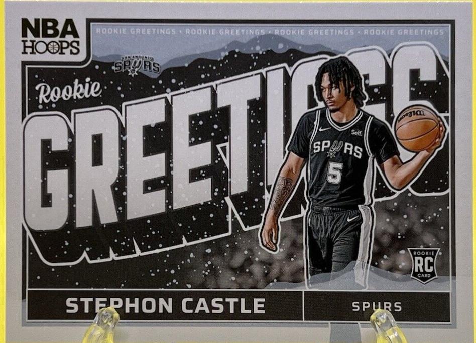 2024 Panini NBA Hoops Rookie Greetings Stephon Castle [Winter] #13 card