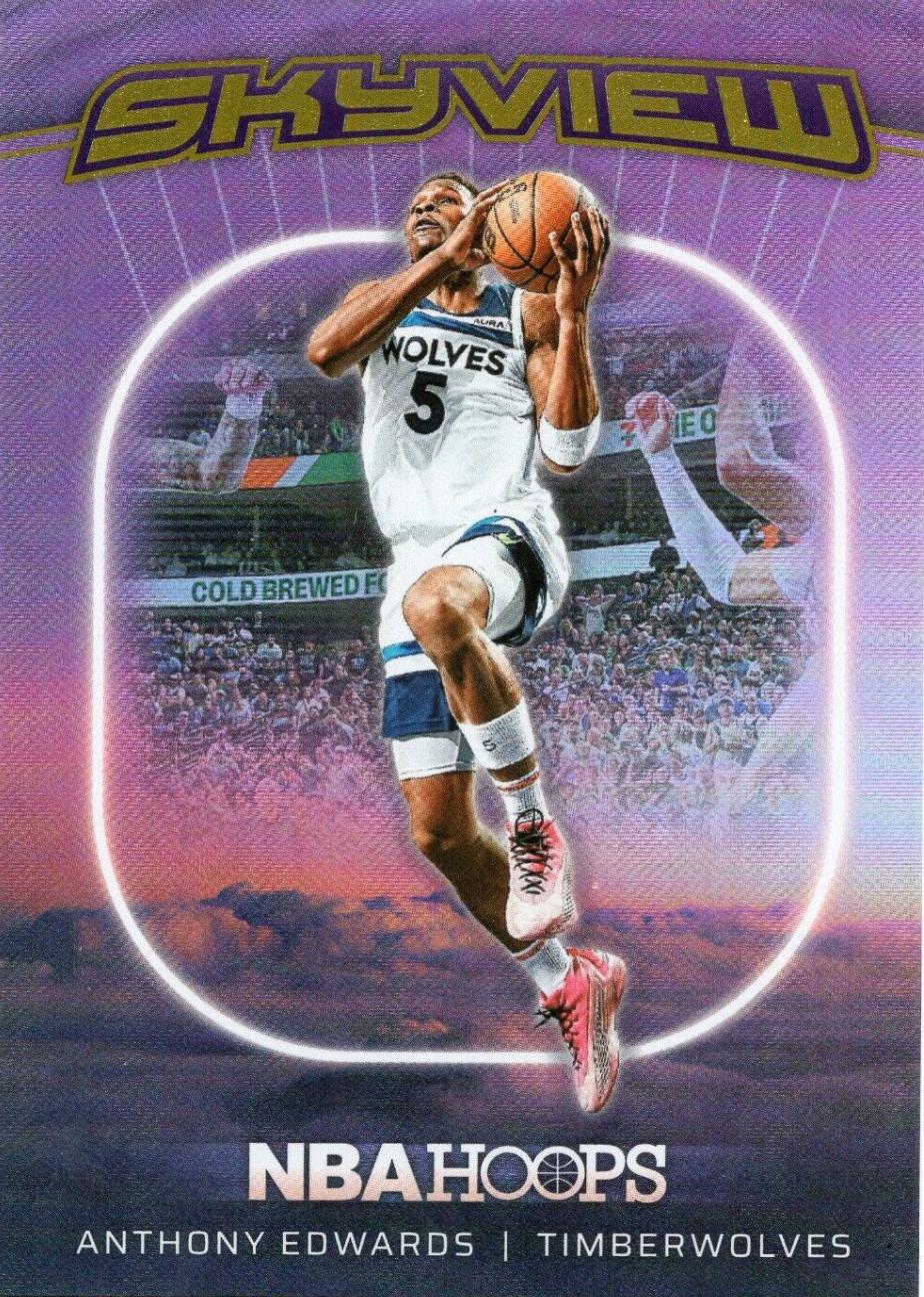 2024 Panini NBA Hoops Skyview Anthony Edwards [Holo] #11 card