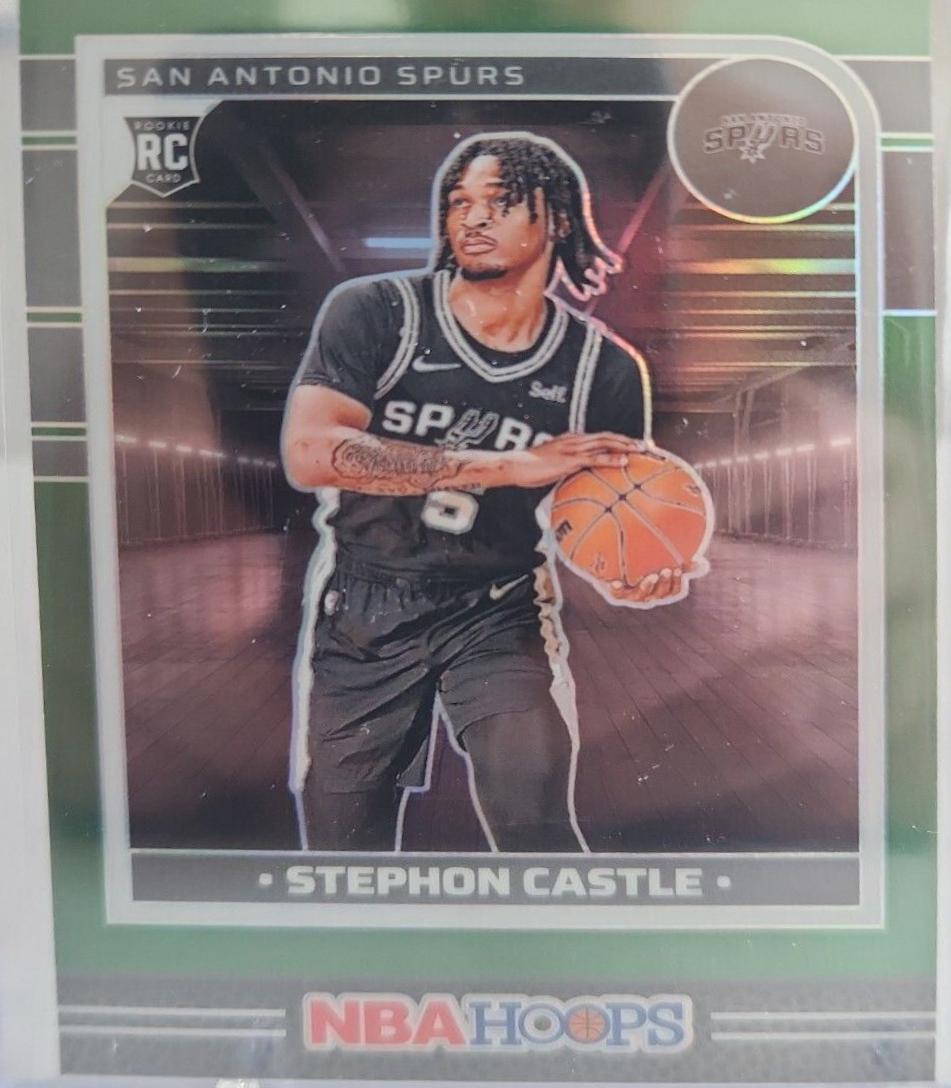 2024 Panini NBA Hoops Stephon Castle [Green Prizm Premium] #234 card