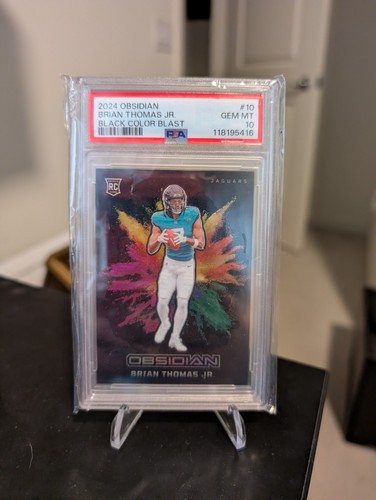 2024 Panini Obsidian Black Color Blast Brian Thomas Jr. #10 card