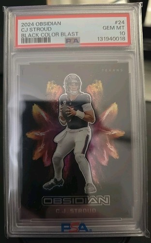 2024 Panini Obsidian Black Color Blast C.J. Stroud #24 card