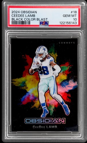 2024 Panini Obsidian Black Color Blast CeeDee Lamb #18 card