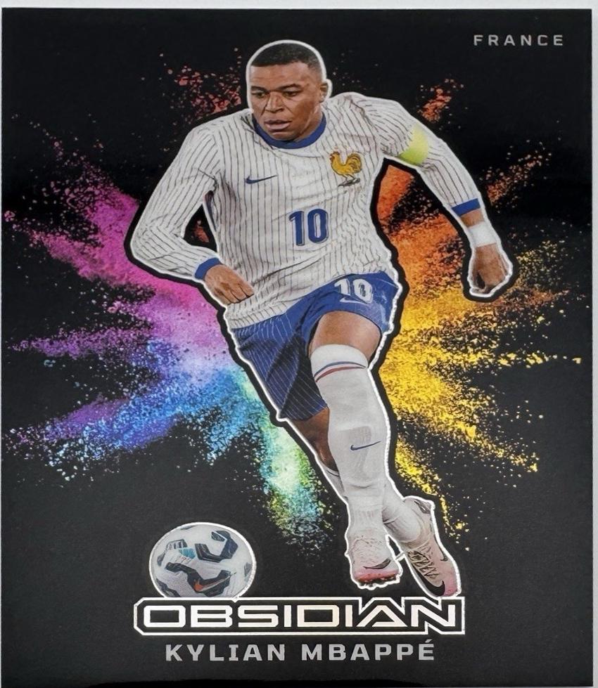 2024 Panini Obsidian Black Color Blast Kylian Mbappe #2 card