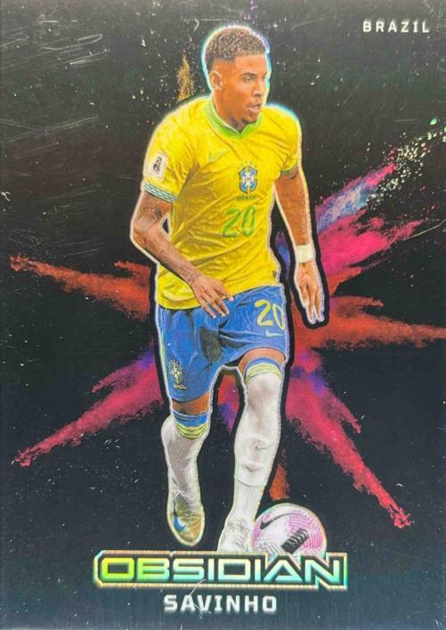 2024 Panini Obsidian Black Color Blast Savinho #11 card
