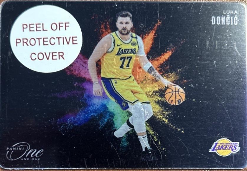 2024 Panini One and One Black Color Blast Luka Doncic #15 card
