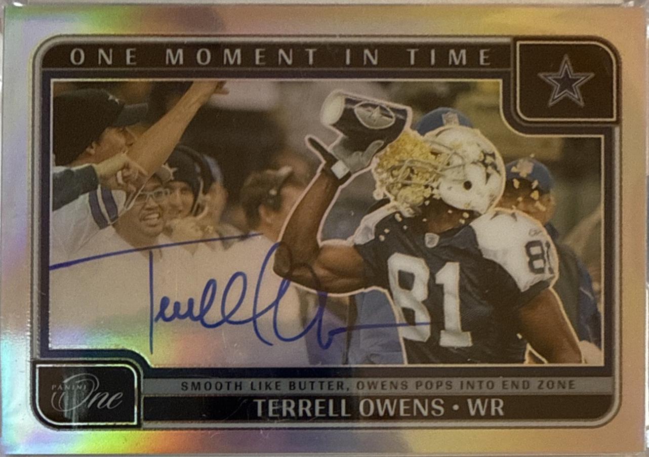 2024 Panini One Terrell Owens [One Moment in Time Autograph] #386 card