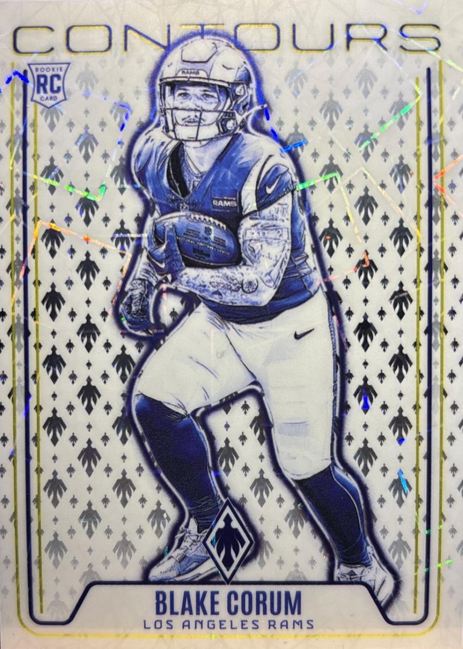 2024 Panini Phoenix Contours Blake Corum [Lazer] #CON-BCM card