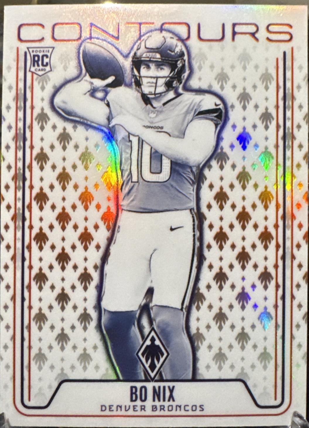 2024 Panini Phoenix Contours Bo Nix [Orange] #CON-BNX card