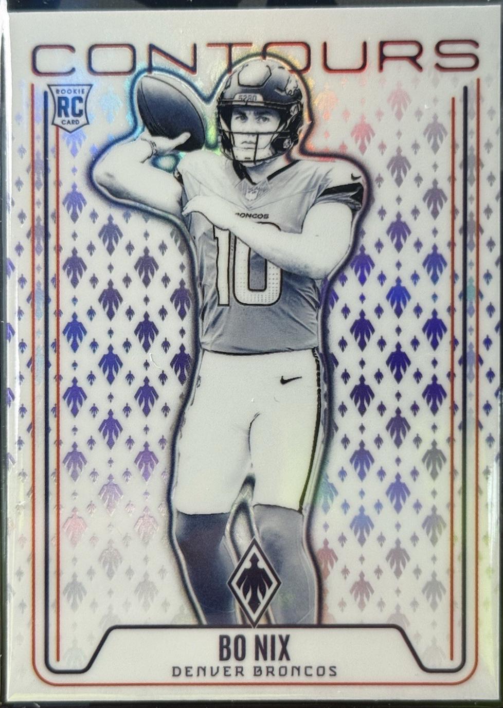 2024 Panini Phoenix Contours Bo Nix [Purple] #CON-BNX card