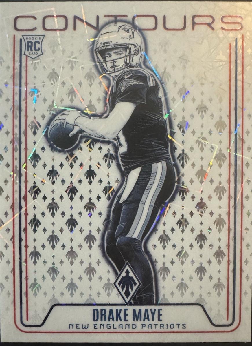 2024 Panini Phoenix Contours Drake Maye [Lazer] #CON-DME card