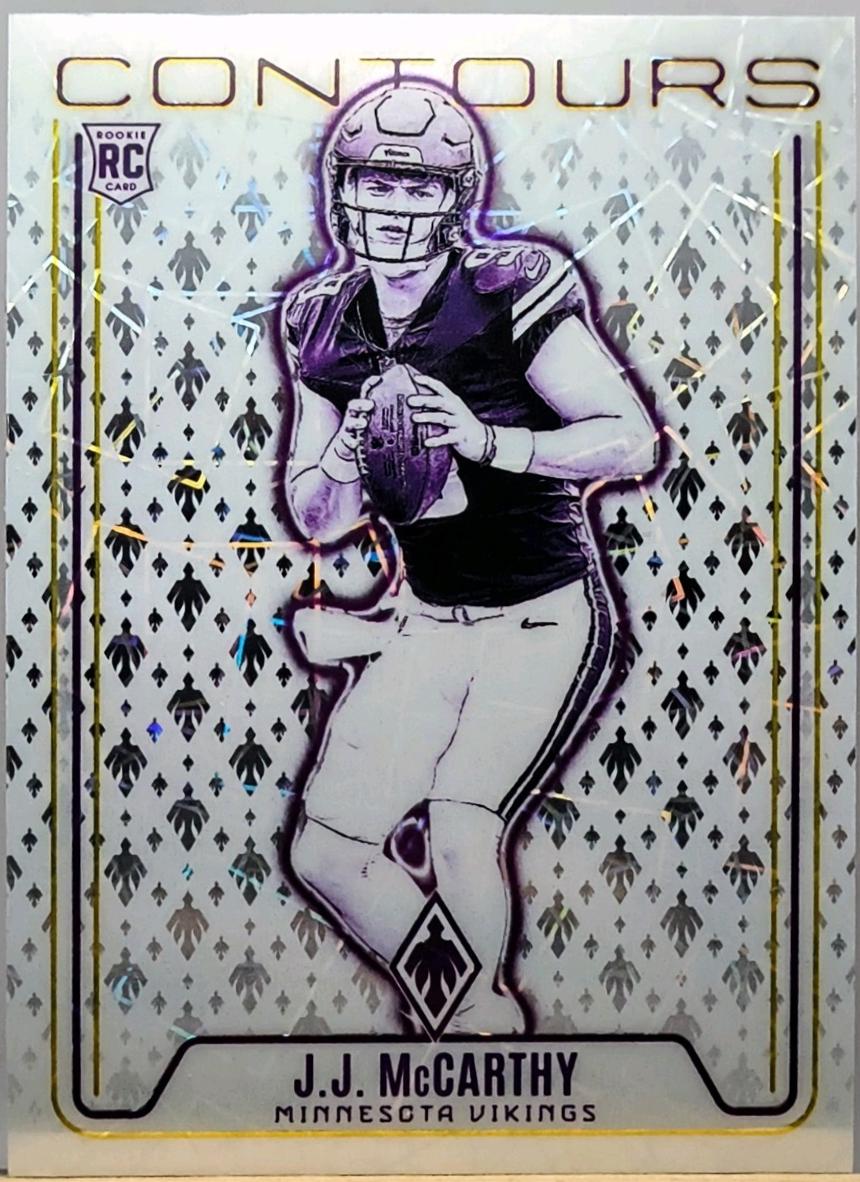 2024 Panini Phoenix Contours J.J. McCarthy [Purple] #CON-JMY card