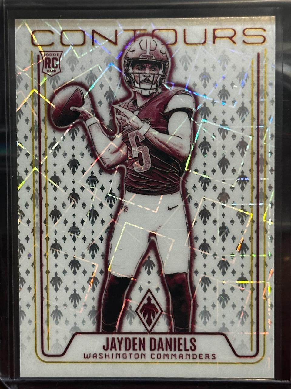 2024 Panini Phoenix Contours Jayden Daniels [Lazer] #CON-JDS card