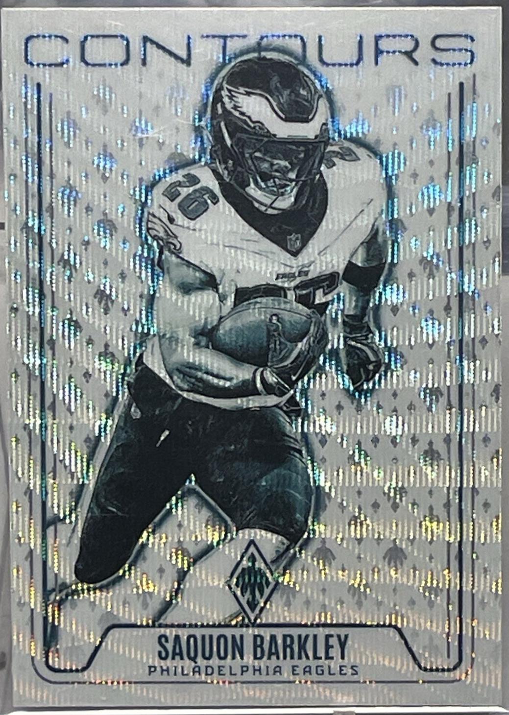 2024 Panini Phoenix Contours Saquon Barkley [Wave] #CON-SBY card