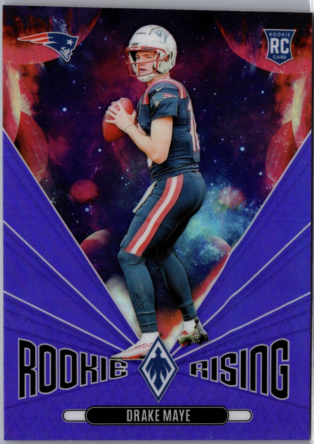 2024 Panini Phoenix Rookie Rising Drake Maye [Purple] #RR-DME card