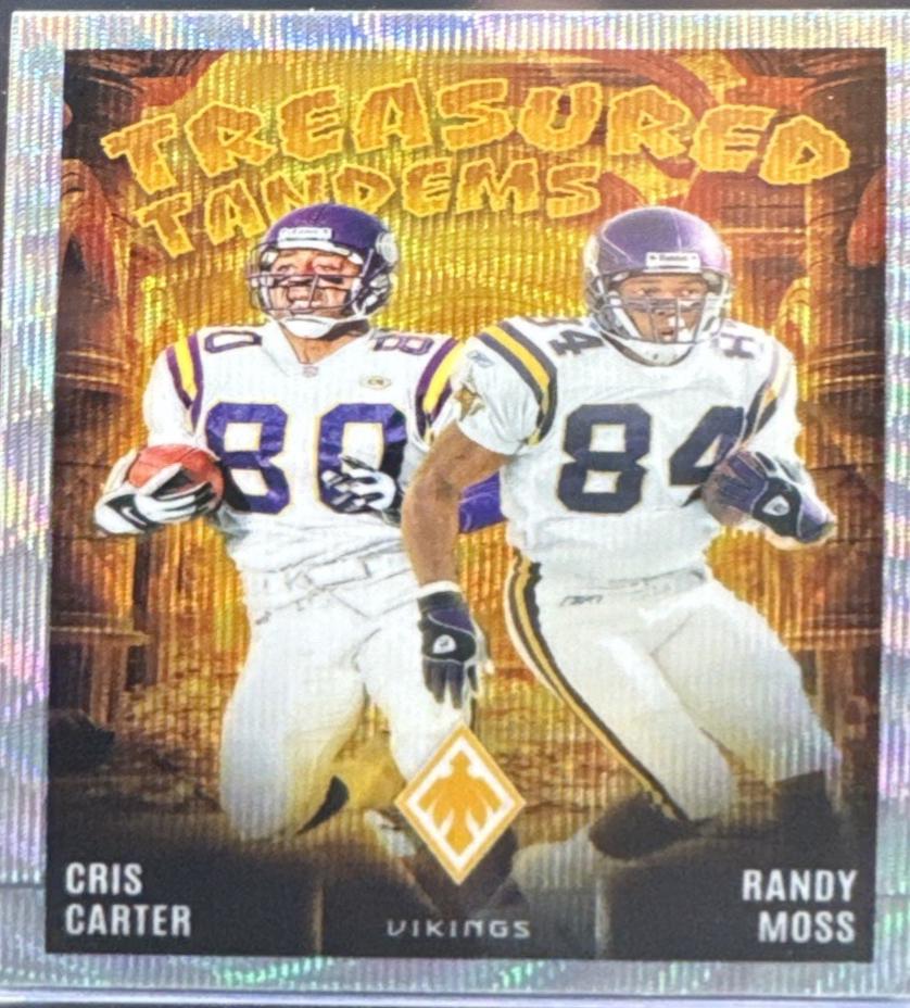 2024 Panini Phoenix Treasured Tandems Cris Carter / Randy Moss #TT-MIN card