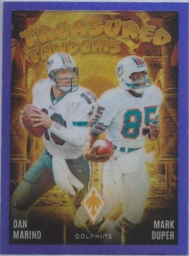 2024 Panini Phoenix Treasured Tandems Dan Marino / Mark Duper [Purple] #TT-MIA card
