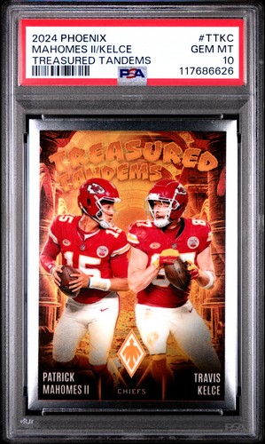 2024 Panini Phoenix Treasured Tandems Patrick Mahomes II / Travis Kelce #TT-KC card