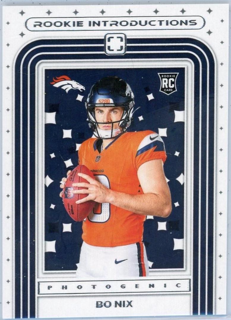 2024 Panini Photogenic Rookie Introductions Bo Nix #5 card