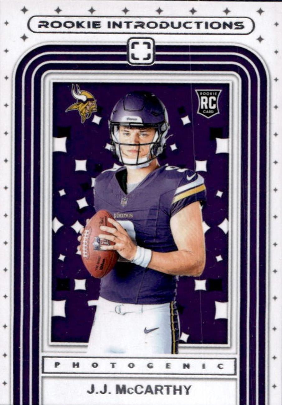 2024 Panini Photogenic Rookie Introductions J.J. McCarthy #2 card