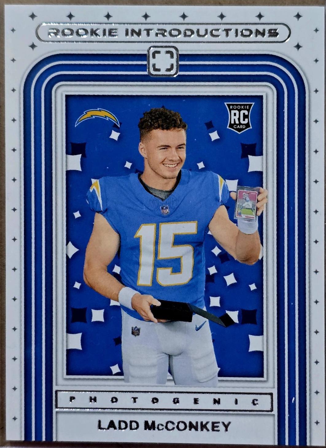 2024 Panini Photogenic Rookie Introductions Ladd McConkey #3 card