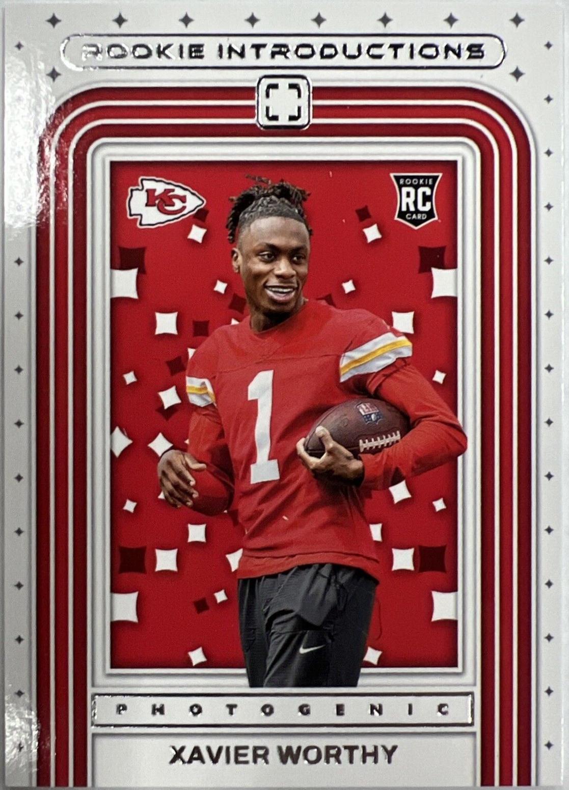 2024 Panini Photogenic Rookie Introductions Xavier Worthy #9 card