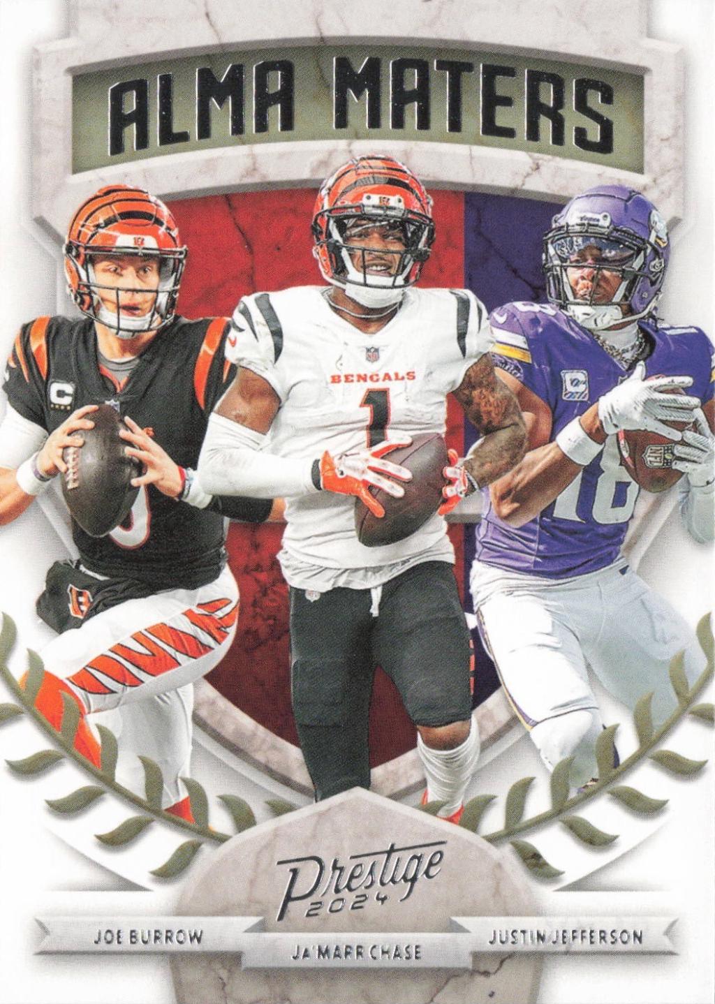 2024 Panini Prestige Alma Maters Ja'Marr Chase / Joe Burrow / Justin Jefferson #23 card
