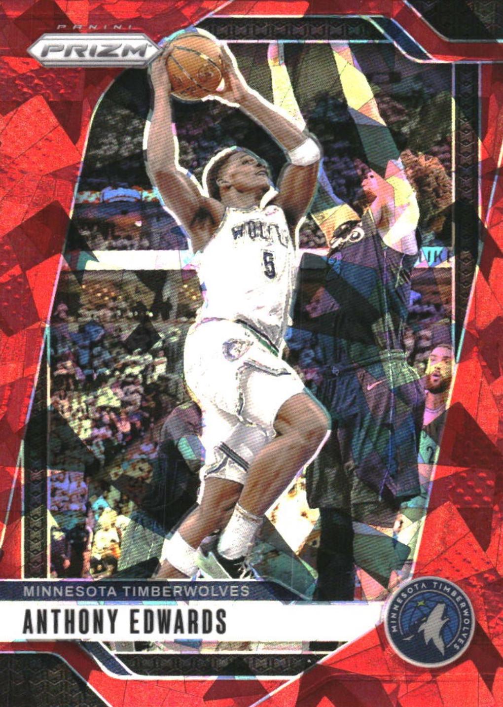 2024 Panini Prizm Anthony Edwards [Red Ice] #100 card