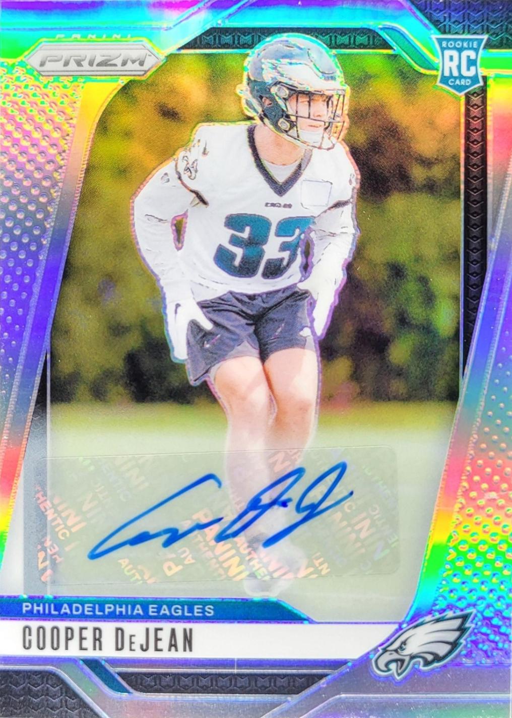 2024 Panini Prizm Autograph Cooper DeJean [Silver] #321 card