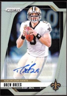 2024 Panini Prizm Autograph Drew Brees [Silver] #209 card