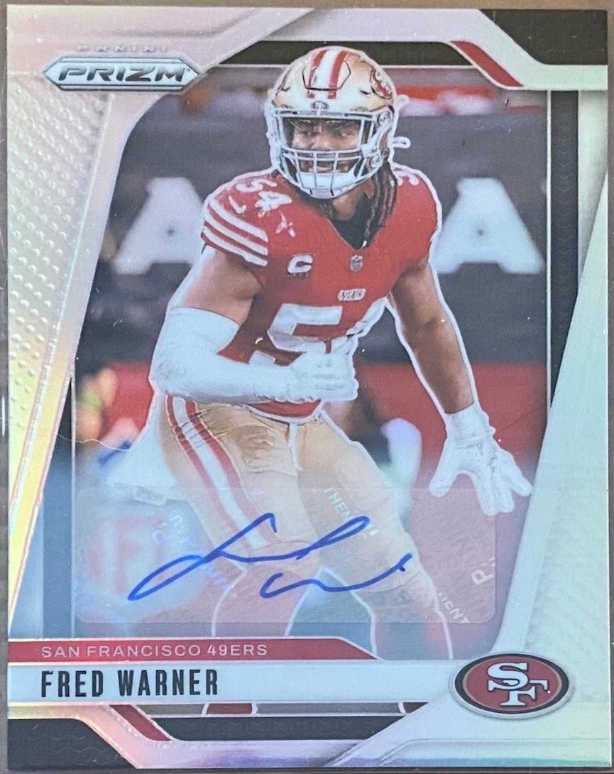 2024 Panini Prizm Autograph Fred Warner [Silver] #255 card