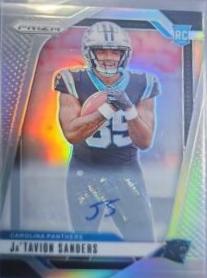 2024 Panini Prizm Autograph Ja'Tavion Sanders [Silver] #343 card