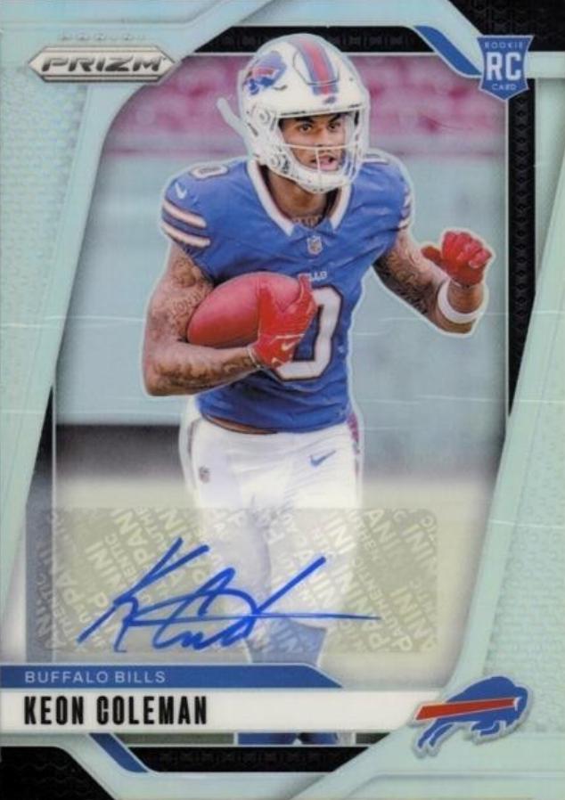 2024 Panini Prizm Autograph Keon Coleman [Silver] #362 card