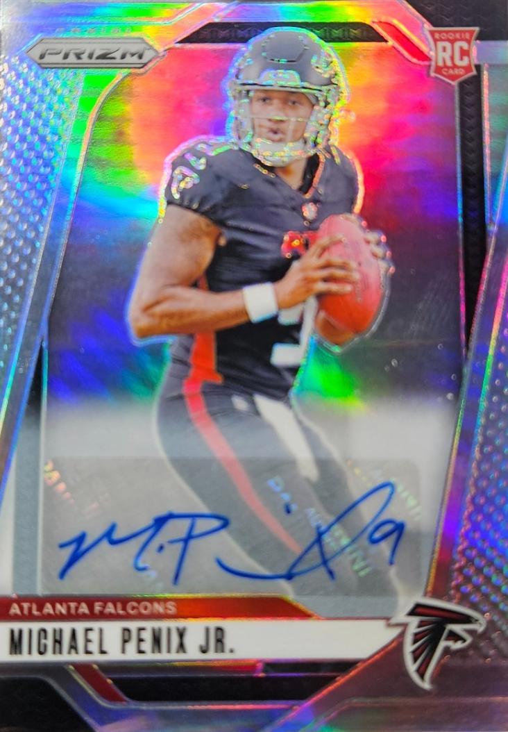 2024 Panini Prizm Autograph Michael Penix Jr. [Silver] #378 card