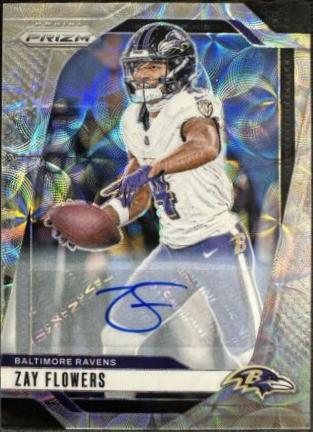 2024 Panini Prizm Autograph Zay Flowers [Silver] #21 card