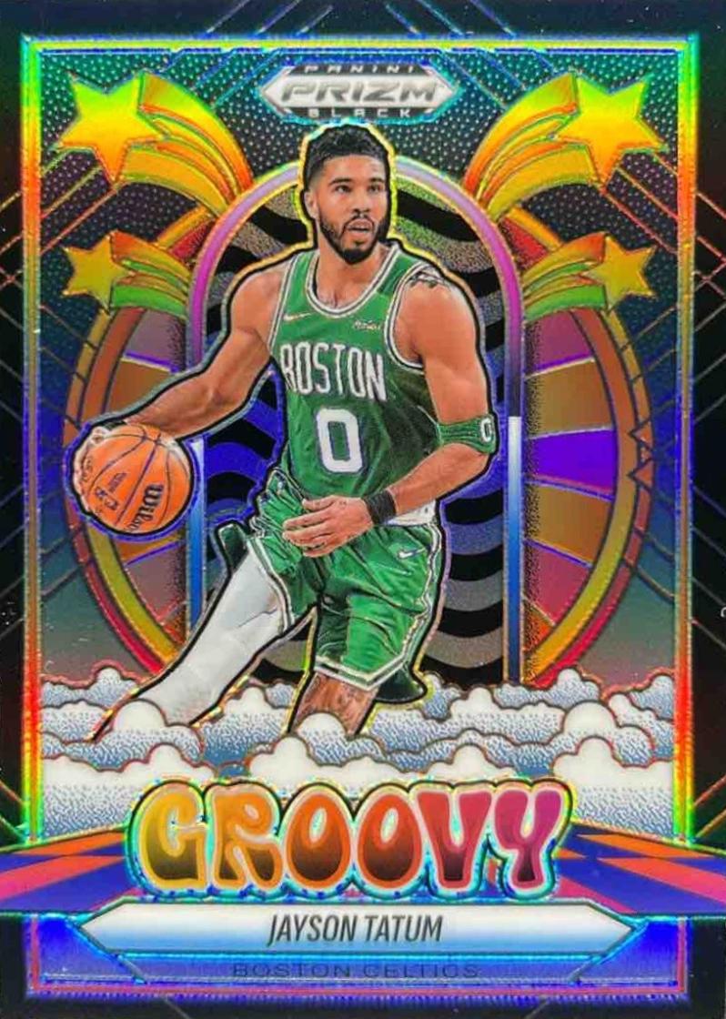 2024 Panini Prizm Black Groovy Jayson Tatum #22 card