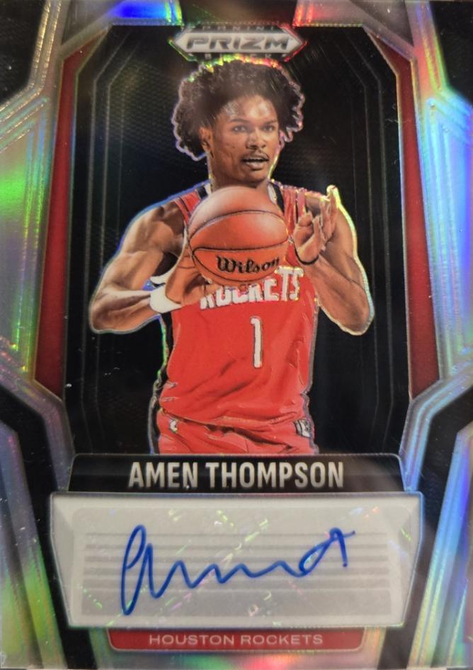 2024 Panini Prizm Black Signature Amen Thompson #6 card