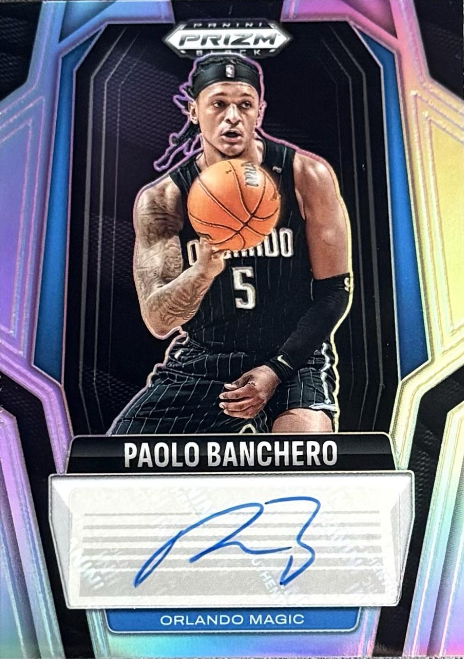 2024 Panini Prizm Black Signature Paolo Banchero [Silver] #5 card